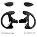 Replacement Earmold Earbud (Left and Right Ear) for Two Way Radio Acoustic Coil Tube Earpiece - Open Ear Insert Earmould Earbuds Black, Medium, Soft Silicone Material, 10 Pairs, Lsgoodcare