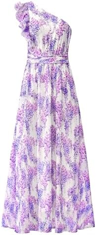 medeshe women's chiffon floral holiday beach bridesmaid maxi dress sundress MedeShe Women's Chiffon Floral Holiday Beach Bridesmaid Maxi Dress Sundress