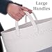Large Cotton Rope Laundry Basket - Baby Laundry, Woven Laundry Basket, Dog Toy Basket, XXL Blanket Basket, Long Handles, Decorative Nursery Hamper | Grey White 20'' x 13'' Wide Extra Large