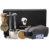 Shaving Kit for Men Wet Shave – Safety Razor with 10 blades, Shaving Badger Hair Brush, Sandalwood Shaving Soap Cream…