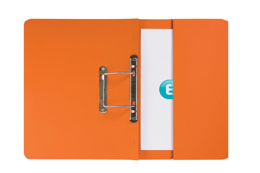 ELBA Strongline Spring Pocket Files, 36mm Capacity Foolscap Orange - Pack of 25