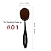 PREFER BEAUTY - 5PCS Oval Black Makeup Brush + 1PCS Silicone Cleaner Egg, Professional Foundation Contour Concealer Blending Cosmetic Brushes Kit