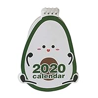 Rubyyouhe8 Decoration,DIY Ornament,Cute Flower Bear Avocado Shape 2020 Year Desktop Calendar Daily Schedule Planner Display Model