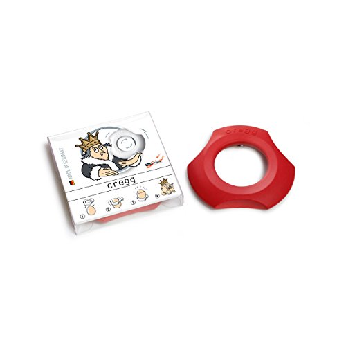 cregg3-in-1 Egg Topper, Egg Cup & Napkin Ring – Original Design – Fun Gift Idea – Made in Germany - Red