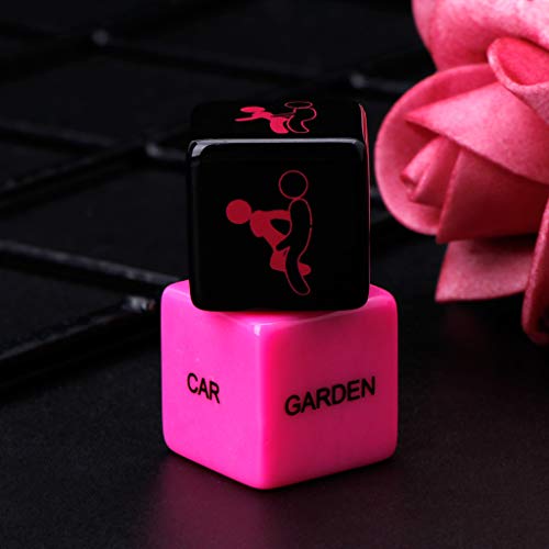GMSP 2PCS Flirting Dices Position Fun Adult Erotic Posture Couple Lovers Humour Game Toy Novelty Party
