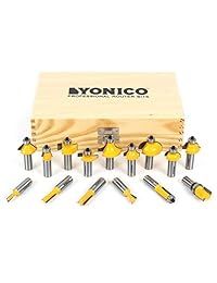 yonico 17150 yonico 17150 15 Bit multi- Perfil Router Bit Set 1 vástago 2",,