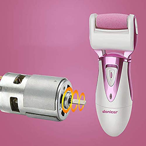 Denicer Pedicure Foot File Professional Electric Callus Remover Wet and Dry Use Feet Care Tool, 3 extra Grinding Heads, USB cable, No Charger (Rose Gold). ...