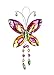 Ganz Butterfly Crystal Expressions with Tassels 7 Inch Acrylic Hanging Figurine - Fuchsia/Yellow
