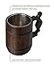 Handmade Beer Mug Natural Wood Stainless Steel Cup Gift Eco-Friendly 0.6L 20oz Classic Brown
