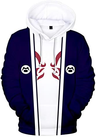 Men Naruto 3D Print Pullover Hoodie Sweatshirt with Kangaroo Pocket