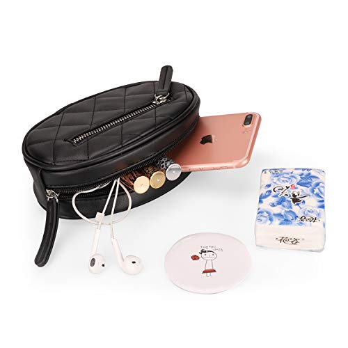 Glitzall Waist Bags with Adjustable Strap Fanny Packs for Women PU Leather Belt Bag Fanny Pack Crossbody Bag