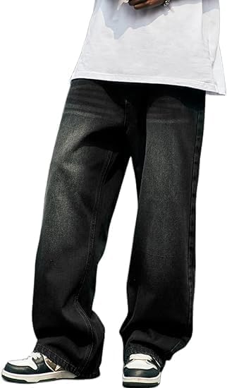 Vintage Checkerboard Denim Pants Y2K Grunge Cltohes Streetwear