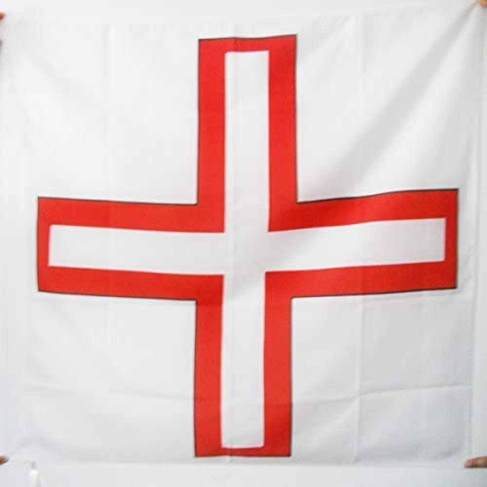 AZ FLAG Order Hospitallers of St Thomas of Canterbury at Acre Flag 3' x 3' for a pole - Knights of St Thomas flags 90 x 90 cm - Banner 3x3 ft with hole