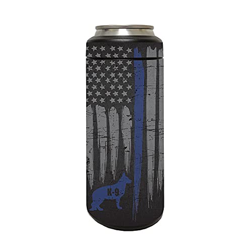 MightySkins Skin Compatible with YETI Rambler 12 OZ Colster Slim Can - Thin Blu…