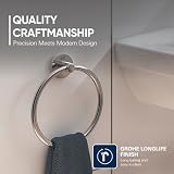 GROHE Essentials Towel Ring Silver 40365001 Chrome Finish view 3