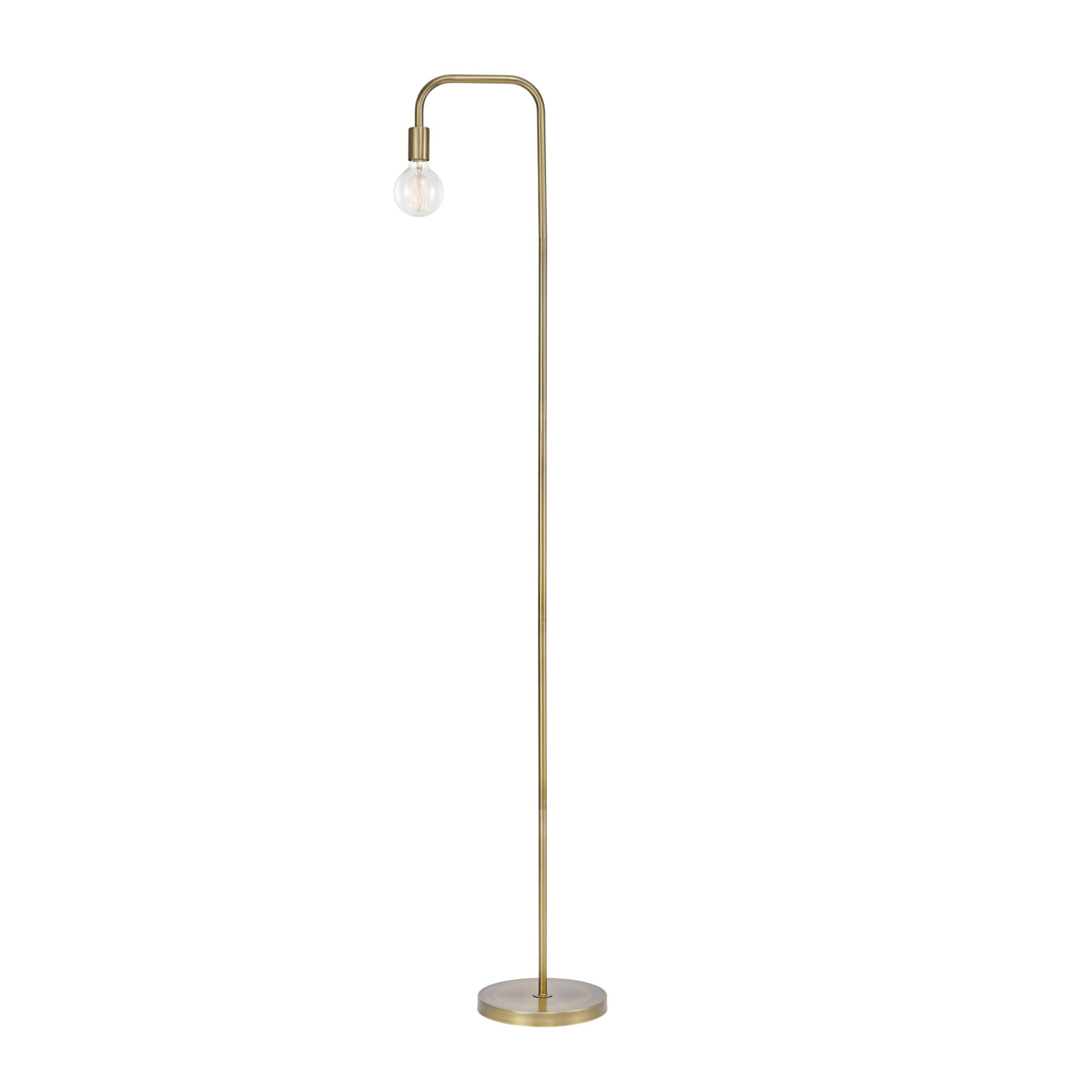 Globe Electric 67068 Holden 70" Floor Lamp, Matte Brass, in-Line On/Off Foot Switch Image Globe Electric 67068 Holden 70" Floor Lamp, Matte Brass, in-Line On/Off Foot Switch Image