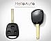 2PCS Lexus Key Fob Cover Case Shell Replacement Smart Keyless Entry Remote Blank Key for Lexus ES GS GX IS LS LX RX SC FCC ID: HYQ1512V HYQ12BBT