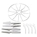 DerBlue Upgraded 5 Colors Syma X5SC X5SW Spare Parts Main Blade & Propeller Protectors Blades Frame & Landing Skid & Mounting Screws Spare Part for RC Mini Quadcopter Toy