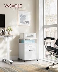 VASAGLE File Cabinet, Mobile Filing Cabinet with