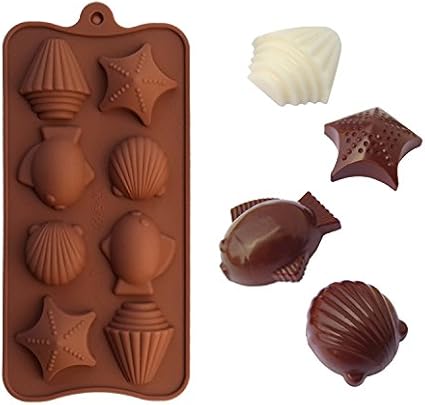 Amazon 3dお菓子金型 クッキー チョコレート 抜き型 ヒトデ 貝殻 魚模様 手作り道具 多用途 キャンドル 石鹸 粘土にも適用 Yeamd ケーキ型 通販