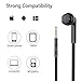 Parkido 2 Pack In-Ear Wired Headphones Earbuds with Microphone Earphones Stereo Sound for Android System Black