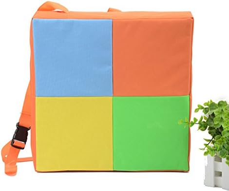 HapiLive Sturdy Oxford Dismountable Adjustable Harness Baby Toddler Infant Cushion Dining Chair On the Go Booster Seat Bag Travel Storage Chair (Orange)