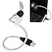 HDE USB Powered Fan Flexible Gooseneck Air Blower for PC Computer Laptop Notebook (2 Pack)