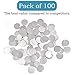 DesignReady 100-Pack High-Grade Aluminum Stamping Blanks | 1-Inch Round with Hole, 14-Gauge (0.063-Inch Thick) | Includes Snap Storage Case