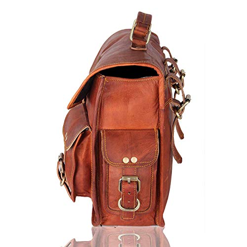 Leather Native 2 Side Pouch Brown Leather Motorcycle Side Pouch Saddlebags Saddle Bag Panniers (2 BAGS) - Thumbnail 5