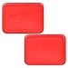 Pyrex 7210-PC 3-Cup Red Food Storage Replacement Lid (2-Pack) - Made in USA