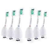 6X Sonic Replacement Brush Heads Compatible with Philips Sonicare E-Series Toothbrush fits Elite, Essence, Advance, CleanCare, Xtreme, eSeries, Hx7002, Hx7022, Hx7026, Hx5611 (6 Pack)