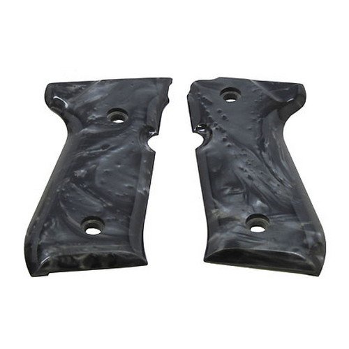 Hogue 92418 beretta 92 polymer grip panels, black pearl
