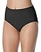 Barelythere Women's Solid Microfiber Full Brief Panty, Black, 6/7