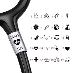 Personalized Stethoscope Name Tag Charms for