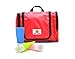 Pick-A-Pack Toiletry Cosmetic Bag-Waterproof Hanging Travel Toiletries Bag W/Handle+ Travel Bottles Set-Travel In Top Convenience & Organization Of Your Essentials (red)