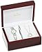 Bulova Women's 96X006 Crystal Pendant and Necklace Boxed Set White Dial Watch