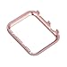 Metal Bumper Case Protective Cover Aluminum Alloy Edge Frame Guard (NOT Screen Protector) Compatible with Apple Watch 38mm Series 3 2 1, Rose Gold