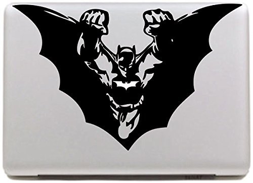 Vati Leaves Removable Creative Flight Batman Decal Sticker Skin Art Black for Apple Macbook Pro Air Mac 13