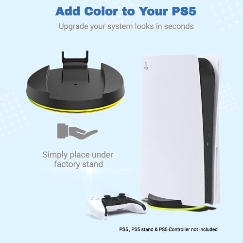 Gamers Digital RGB LED Base for PS5 Vertical Stand, 4Color Modes