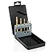 Neiko 10113A 5 PC, Left Hand Drill Bit Set, M35 Titanium Coated High Speed Steel, Cobalt Drill Bit Set, 135 Degree Self Centering Split Point, Fully Ground, Reverse Drill Bits, Drill Bits for Metal