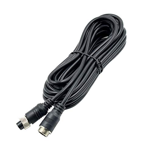 Hxchen 5M/16FT Car 4-Pin Aviation Video Extension Cable for CCTV Rearview Camera Truck Trailer Camper Bus Motorhome Vehicle Backup Monitor Waterproof Shockproof System - (1 Pc)