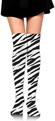 Knee High Socks Zebra Stripes Long Socks Boot Stocking Compression Socks For Women