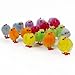WEWILL Adorable Mini Vibrant Colors Easter Chicks - Box of 12 Party Decoration Easter Egg Bonnet Decoration Plush Chicks 1-Inch (Style 1)