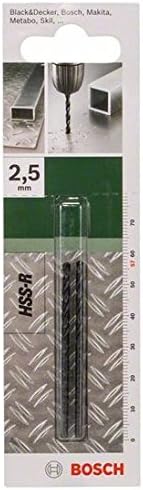 Bosch Metal Drill Bits HSS-R 2.5mm Diameter view 5