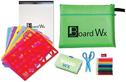 Board Wx Jumbo Drawing Stencils Kit for Kids, Green