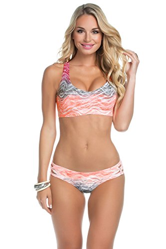 Becca by Rebecca Virtue Women's Cosmic Racerback Bikini Top (D+ Cup)