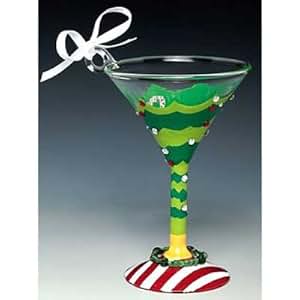 Amazon.com: Mini Martini Glass &ldquo;TIPSY CHRISTMAS&rdquo; Hand-Painted Christmas