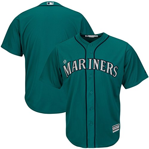 VF Seattle Mariners MLB Mens Majestic Alternate Cool Base Replica Aqua Jersey Big & Tall Sizes (5XL)
