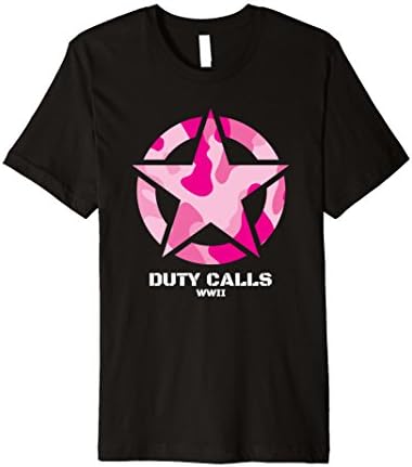 Duty Calls WW2 Pink Camo Girls T-Shirt