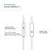 Earphones with Microphone E322PW Premiums Noise Isolating Earbuds Stereo Headphones - Pink White